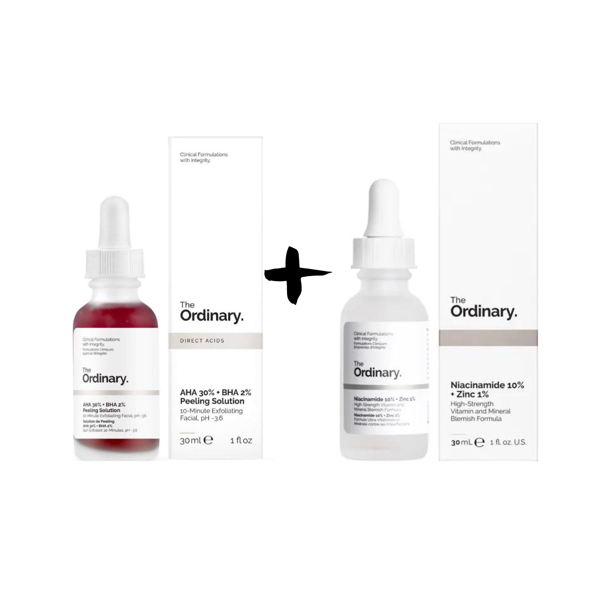 The Ordinary Kit AHA BHA Peeling Solution Niacinamide Zinc
