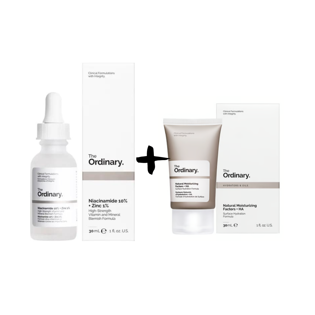The Ordinary Kit Niacinamide Zinc Natural Moisturizing Factors HA